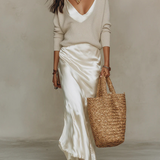 Anaïs – Robe midi satinée élégante