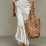 Anaïs – Robe midi satinée élégante