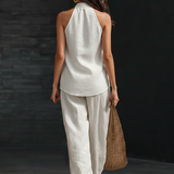 Nathalie™ – Ensemble sans manches et pantalon large